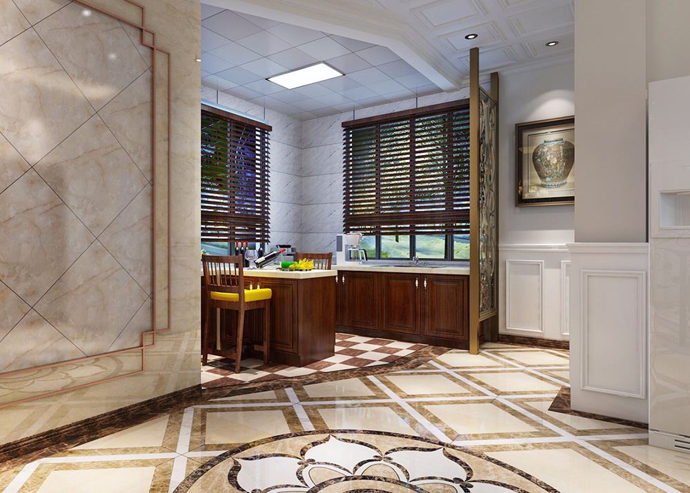 江門市珠江國際新城田園風(fēng)格別墅裝修案例