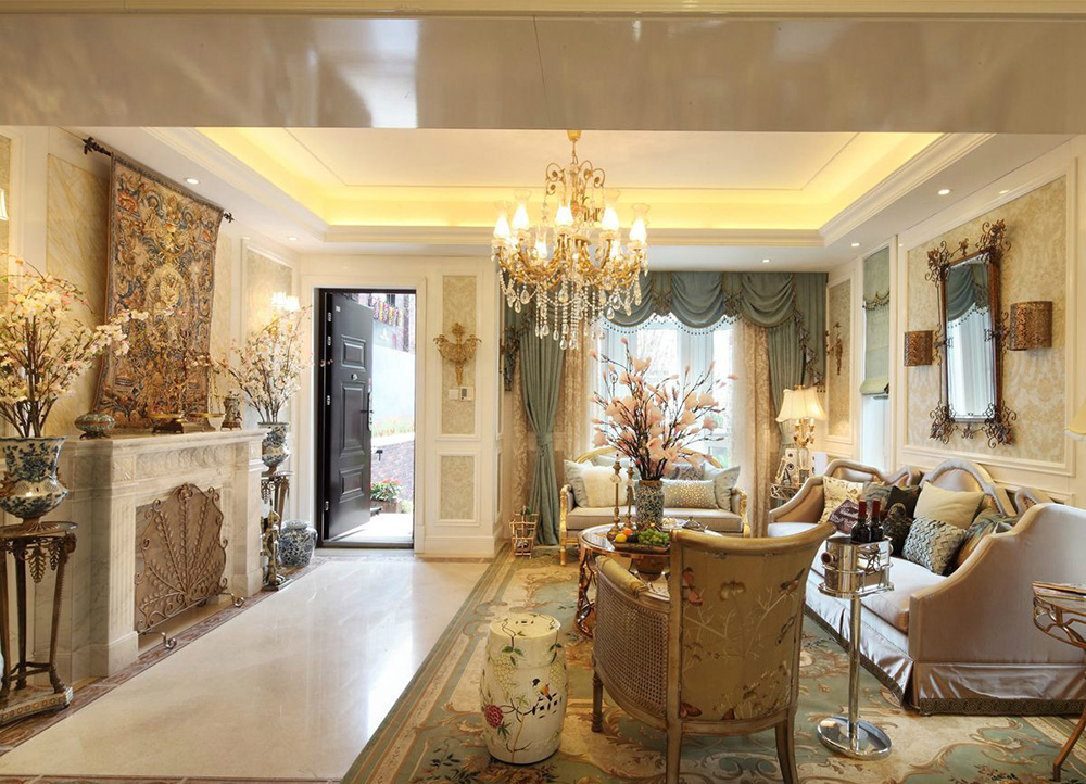 銀億上尚城別墅350平米美式鄉(xiāng)村風(fēng)格裝修案例-客廳 銀億上尚城別墅350平米美式鄉(xiāng)村風(fēng)格裝修案例-客廳