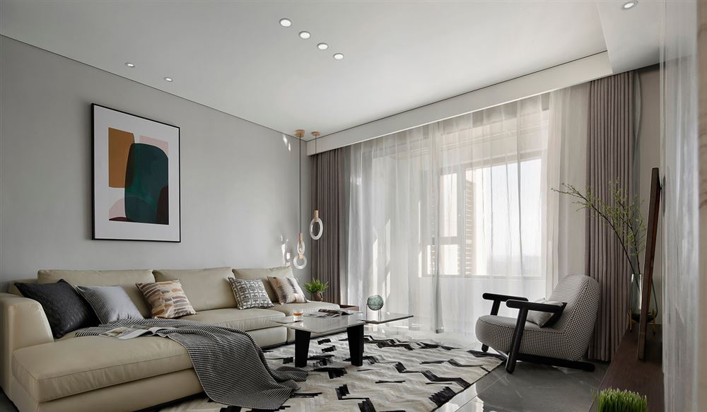 昭通市濱江首座現(xiàn)代簡約風格四居室裝修案例