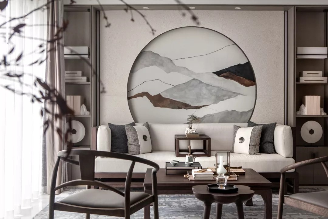 新中式風(fēng)格家裝設(shè)計(jì)室內(nèi)裝修效果圖-客廳背景墻 新中式風(fēng)格家裝設(shè)計(jì)室內(nèi)裝修效果圖-客廳背景墻