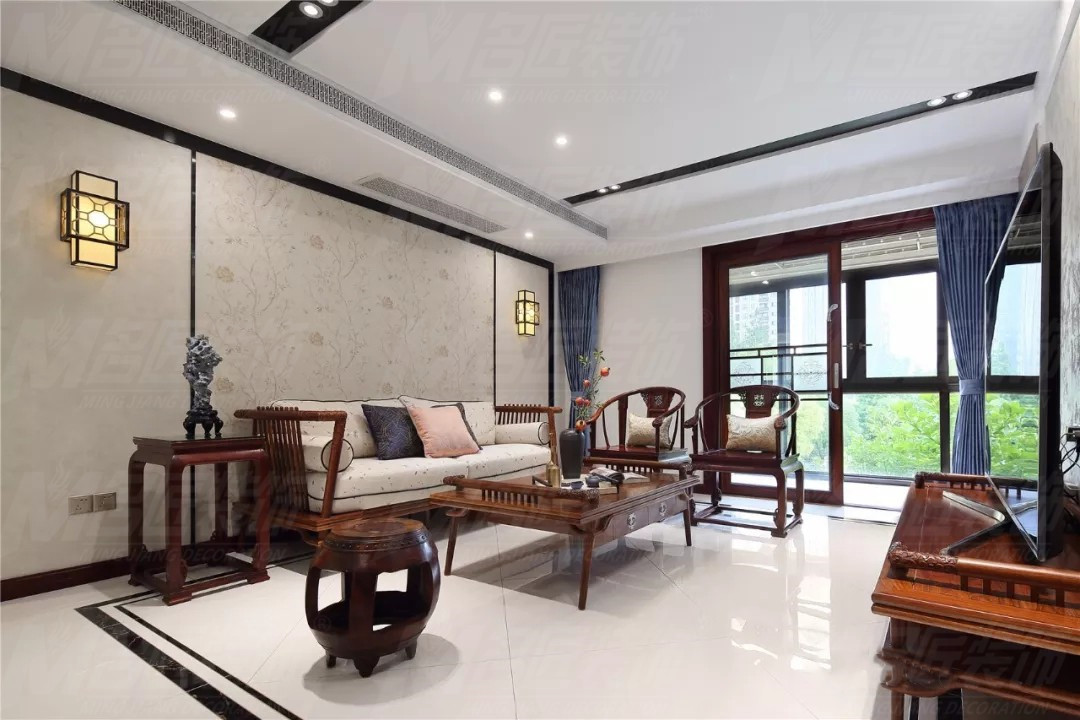 新中式風格家裝設計室內(nèi)裝修效果圖-客廳 新中式風格家裝設計室內(nèi)裝修效果圖-客廳