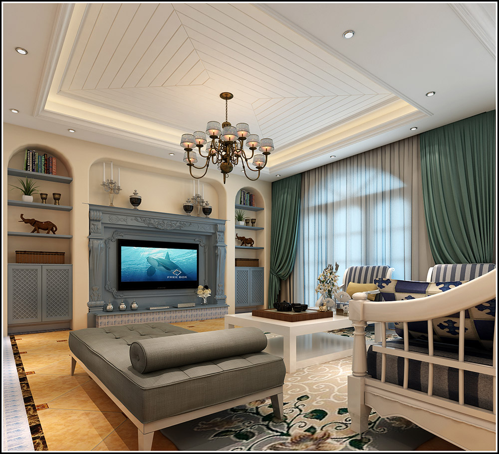 大同鉑藍(lán)郡別墅410平米地中海風(fēng)格裝修案例-客廳 大同鉑藍(lán)郡別墅410平米地中海風(fēng)格裝修案例-客廳