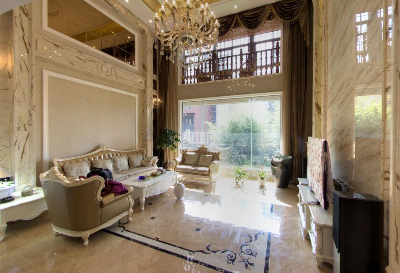 別墅裝修歐式奢華風(fēng)格-客廳全景 別墅裝修歐式奢華風(fēng)格-客廳全景