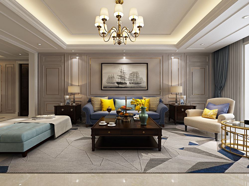 佛山市海倫堡菁華府美式風格四居室裝修案例