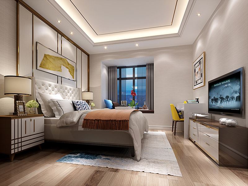 揭陽市博和城輕奢風(fēng)格四居室裝修案例