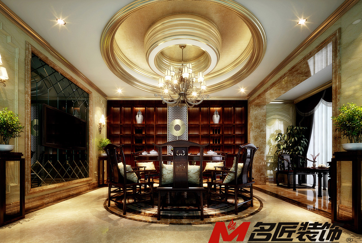 佛山市萬(wàn)科悅都薈歐式風(fēng)格別墅裝修案例