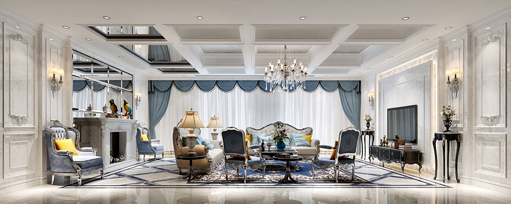 梅州碧桂園別墅350平米歐式風(fēng)格裝修案例-客廳 梅州碧桂園別墅350平米歐式風(fēng)格裝修案例-客廳