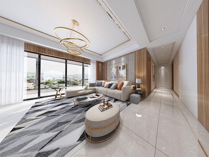 泰州市長江首府現(xiàn)代簡約風格平層裝修案例