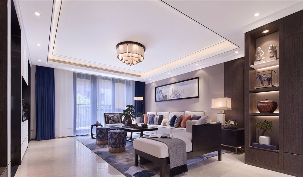 佛山市碧桂園智慧慢城新中式風(fēng)格四居室裝修案例