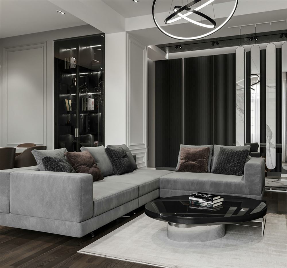 陽江市陽光馬德里現(xiàn)代簡約風格三居室裝修案例