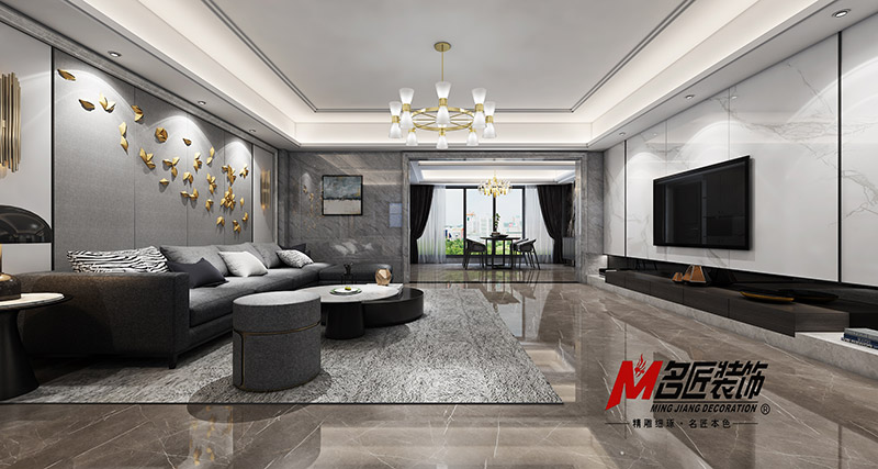 金城君悅四居236平米北歐風(fēng)格裝修案例-客廳 金城君悅四居236平米北歐風(fēng)格裝修案例-客廳