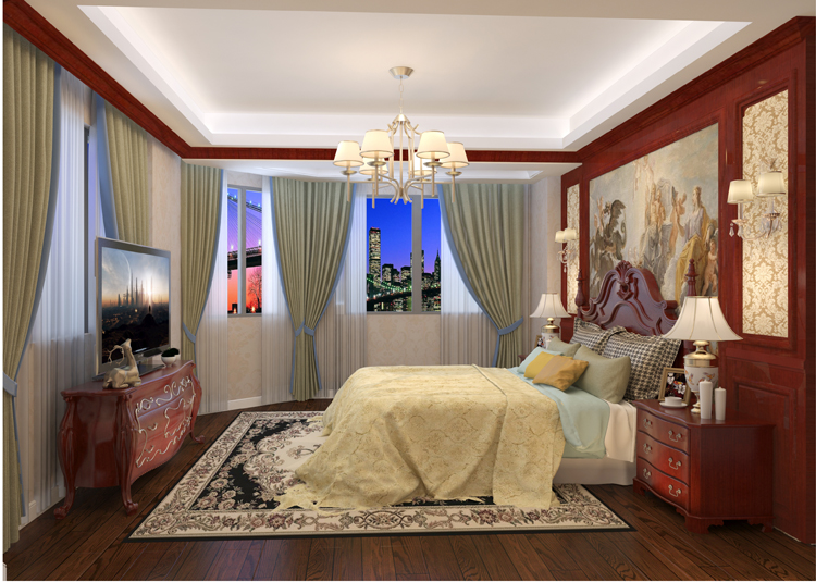 簡約歐式風格別墅裝修設(shè)計效果圖-雅寶名門世家別墅360平米-別墅臥室裝修設(shè)計 簡約歐式風格別墅裝修設(shè)計效果圖-雅寶名門世家別墅360平米-別墅臥室裝修設(shè)計