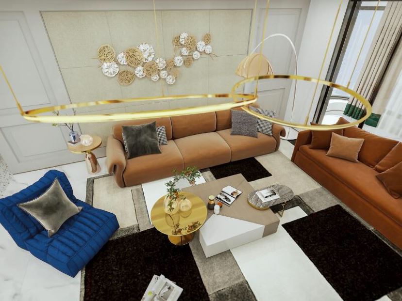 江門市翠鳴苑輕奢風(fēng)格四居室裝修案例