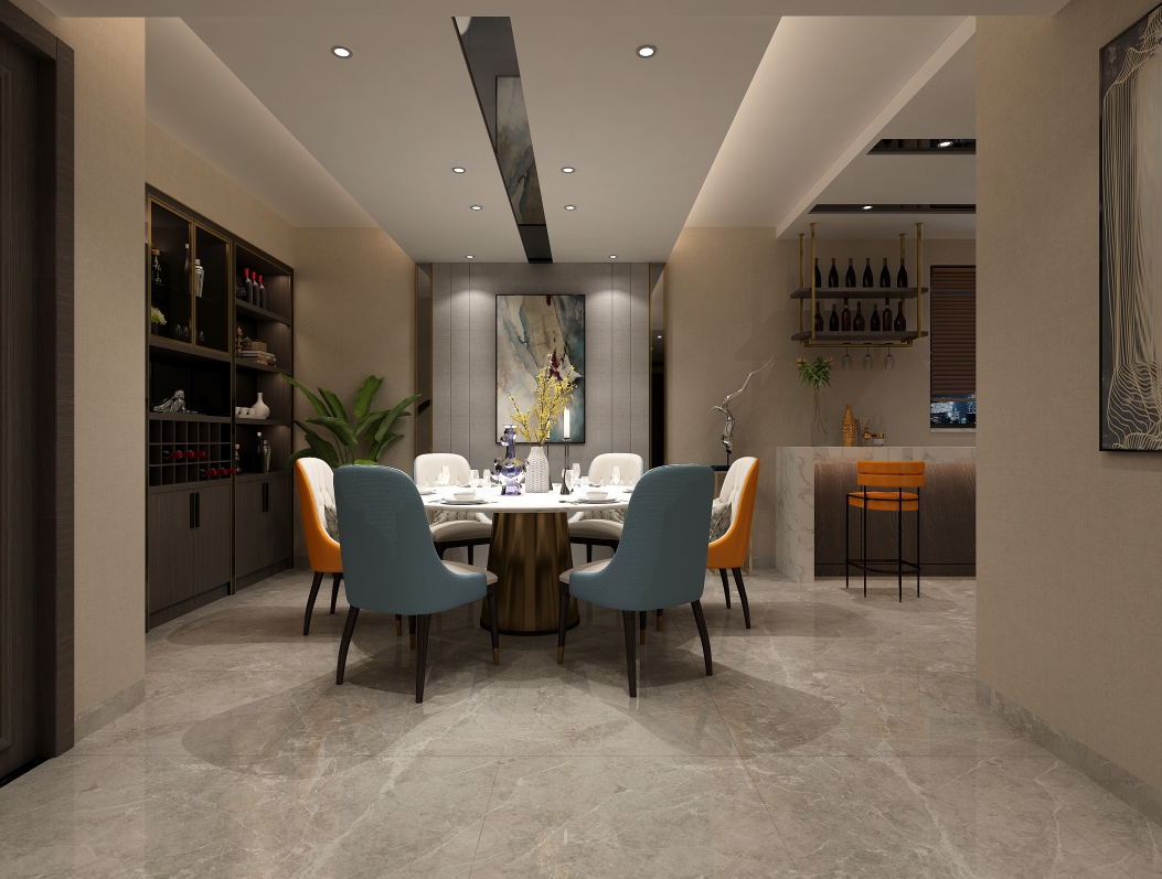 嘉興市碧桂園·楓景尚院現(xiàn)代風格三居室裝修案例