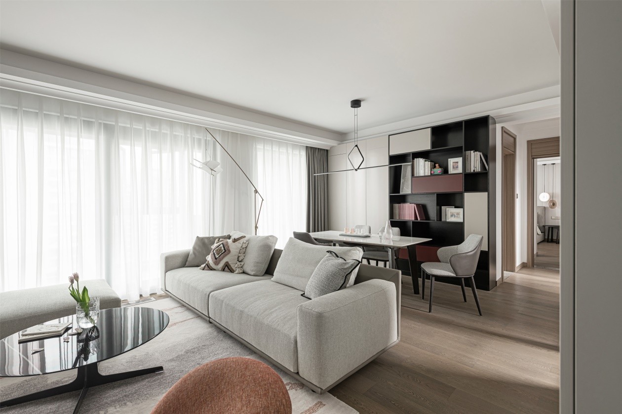 現(xiàn)代簡(jiǎn)約風(fēng)格室內(nèi)設(shè)計(jì)家裝案例-客餐廳