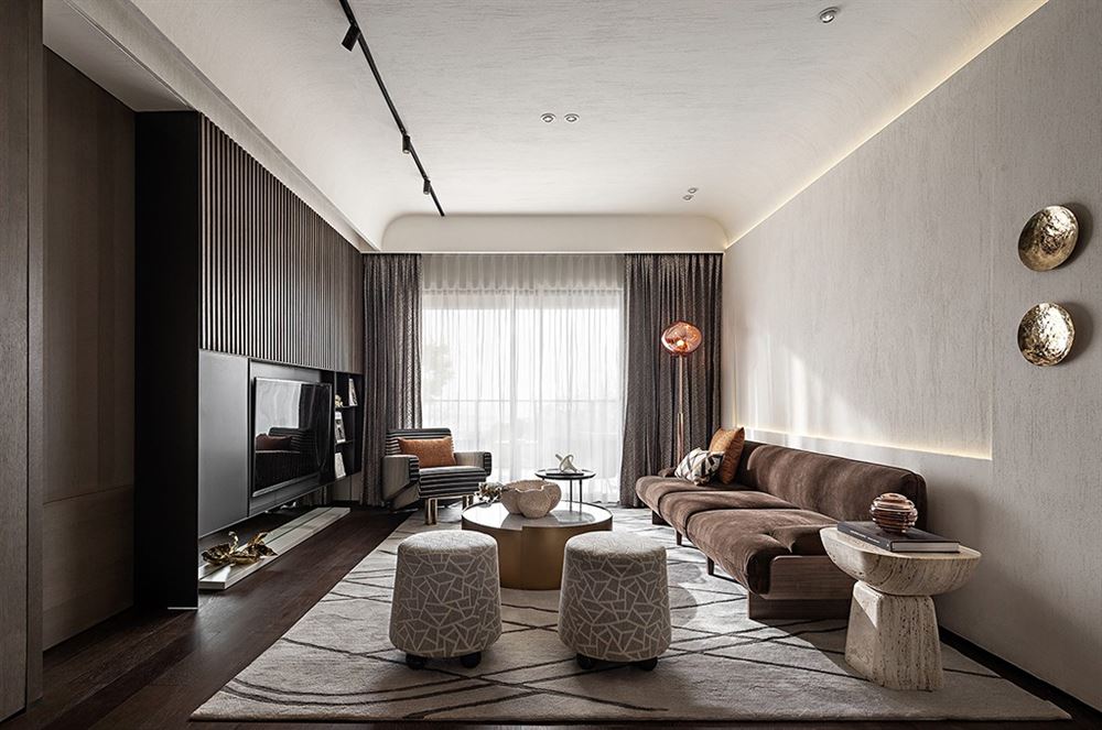 昭通市公務(wù)員小區(qū)現(xiàn)代簡約風格四居室裝修案例