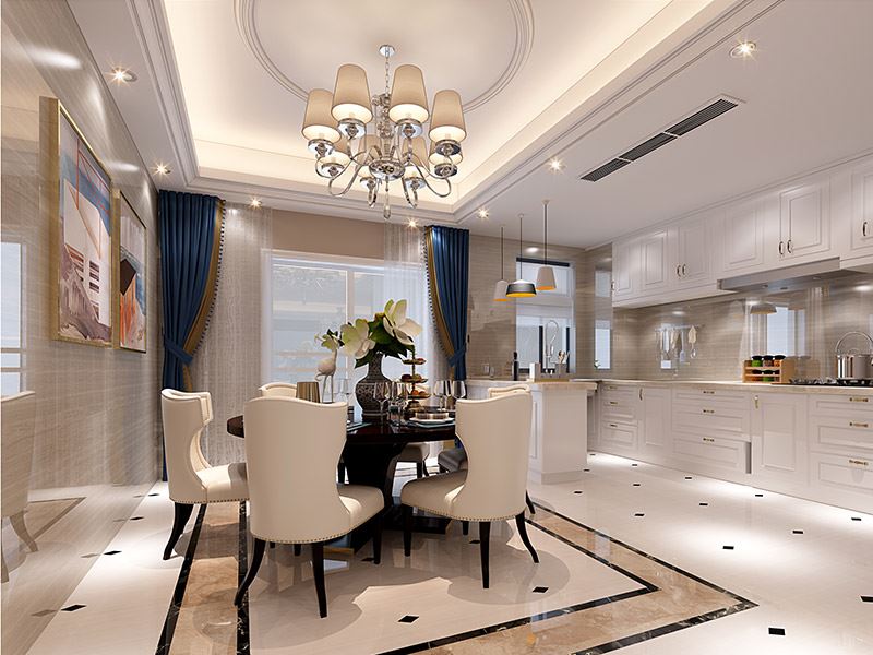 揭陽市博雅苑B區(qū)歐式風(fēng)格三居室裝修案例