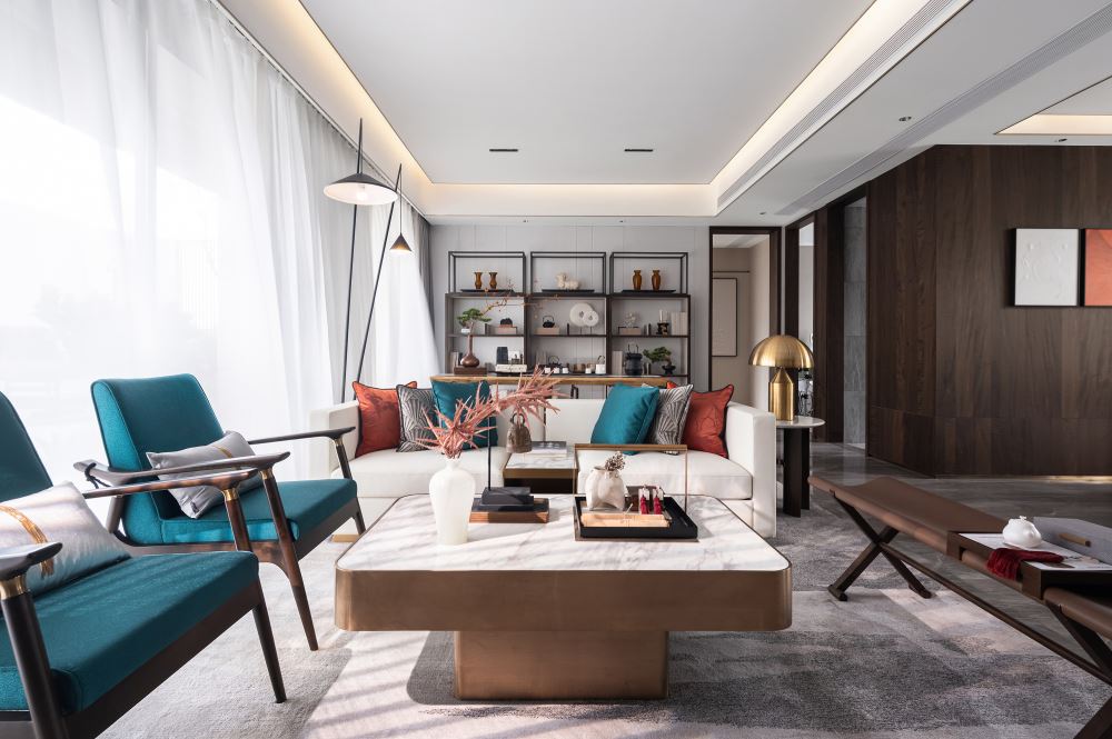 楚雄彝族自治州碧桂園(元謀)新中式風(fēng)格四居室裝修案例