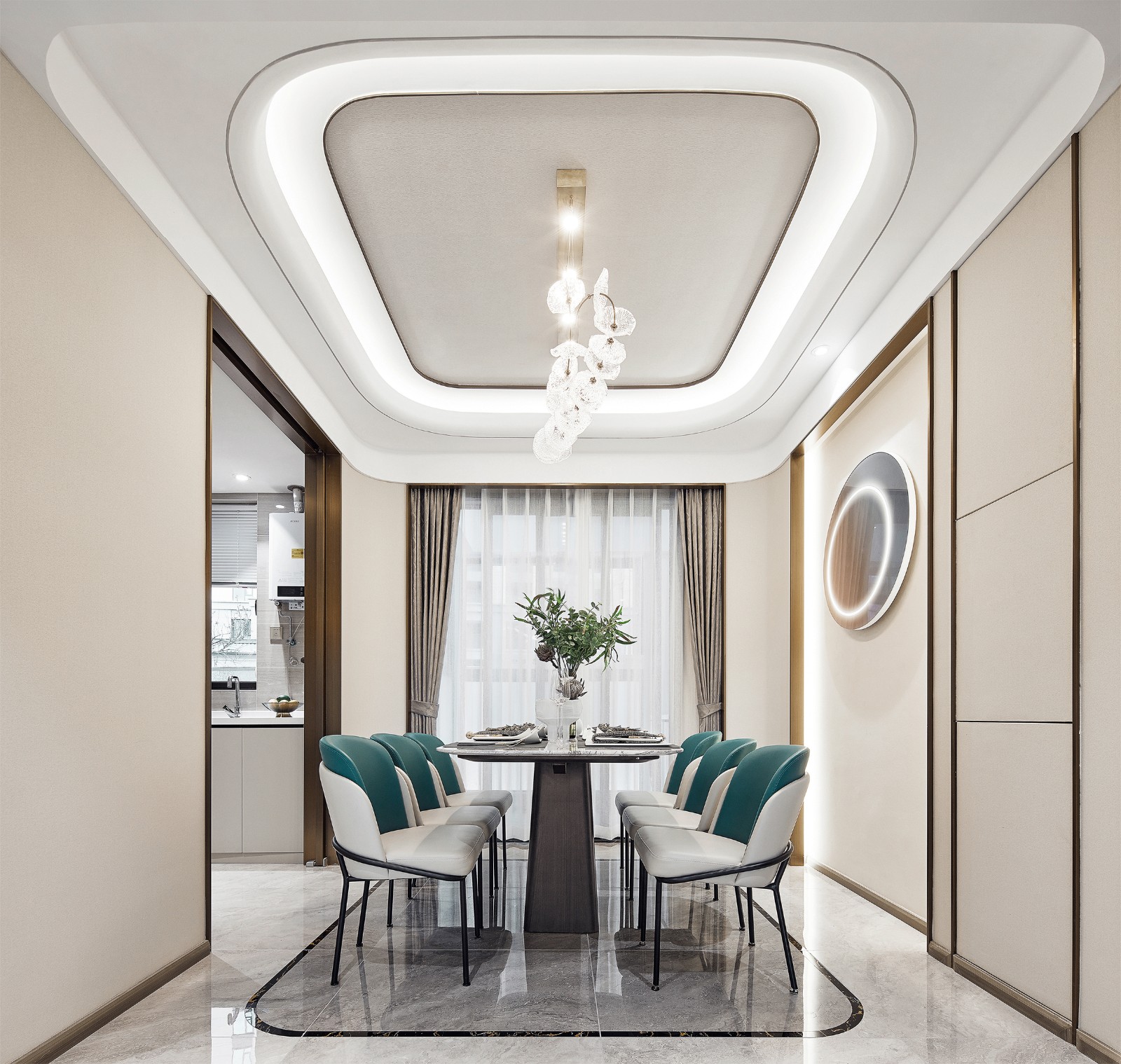 美式輕奢風(fēng)格室內(nèi)設(shè)計(jì)家裝案例-餐廳 美式輕奢風(fēng)格室內(nèi)設(shè)計(jì)家裝案例-餐廳