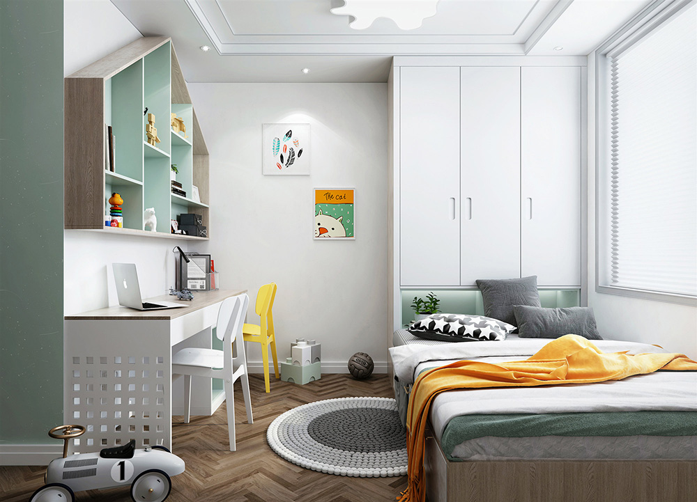 現(xiàn)代簡約風(fēng)格室內(nèi)裝修設(shè)計效果圖-兒童房 現(xiàn)代簡約風(fēng)格室內(nèi)裝修設(shè)計效果圖-兒童房