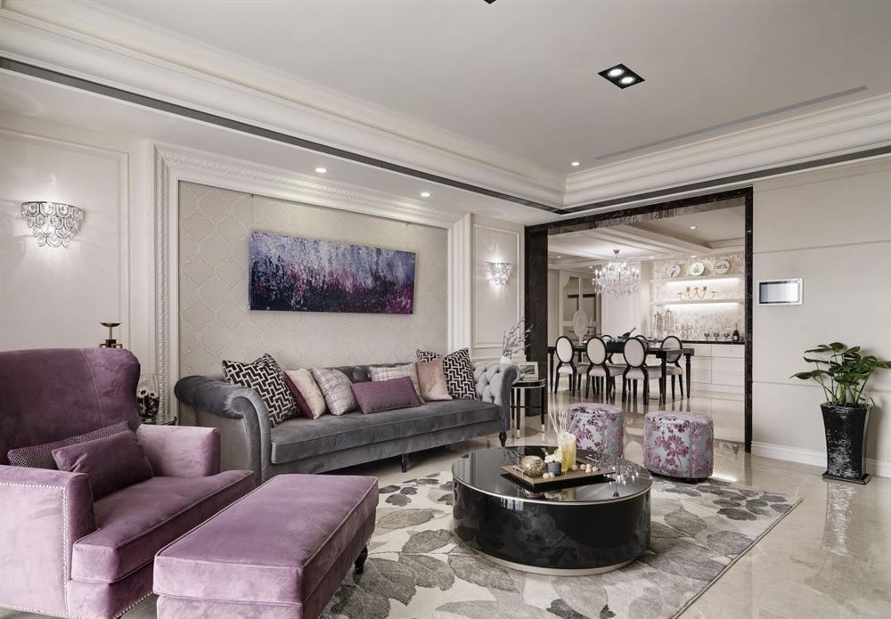 廣州市東方新世界歐式風格四居室裝修案例