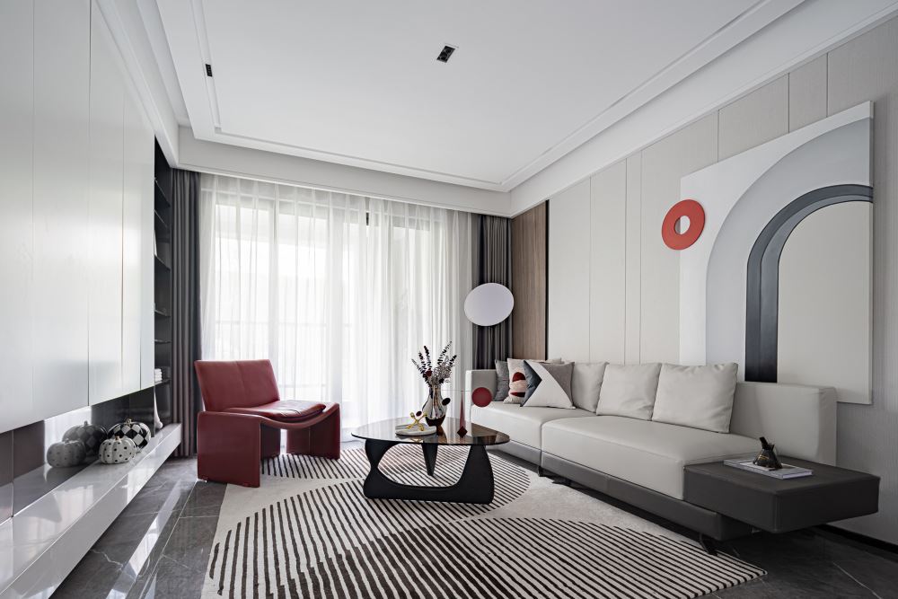 佛山市越秀御湖臺現(xiàn)代風(fēng)格三居室裝修案例