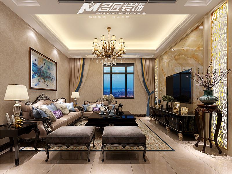 揭陽(yáng)市百美雅苑輕奢風(fēng)格平層裝修案例