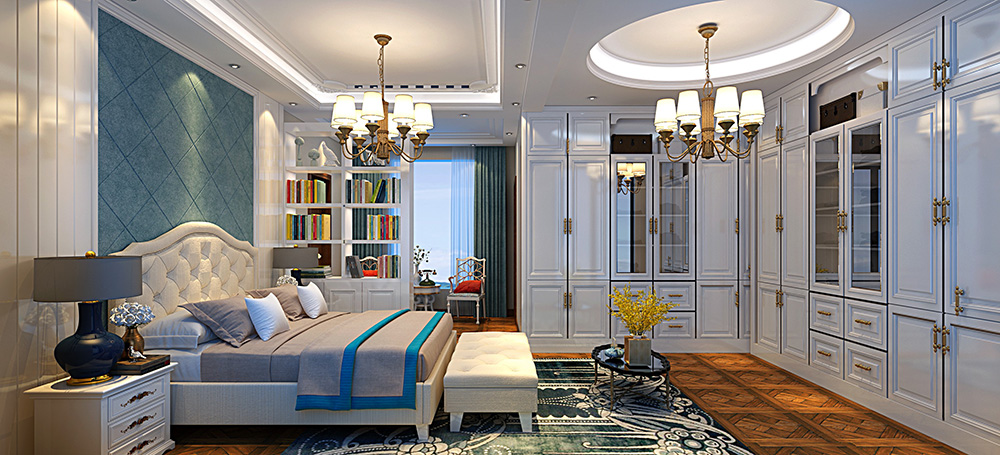 歐式風(fēng)格別墅裝修設(shè)計(jì)效果圖-萬科水晶城別墅425平米-別墅裝修設(shè)計(jì)次臥 歐式風(fēng)格別墅裝修設(shè)計(jì)效果圖-萬科水晶城別墅425平米-別墅裝修設(shè)計(jì)次臥