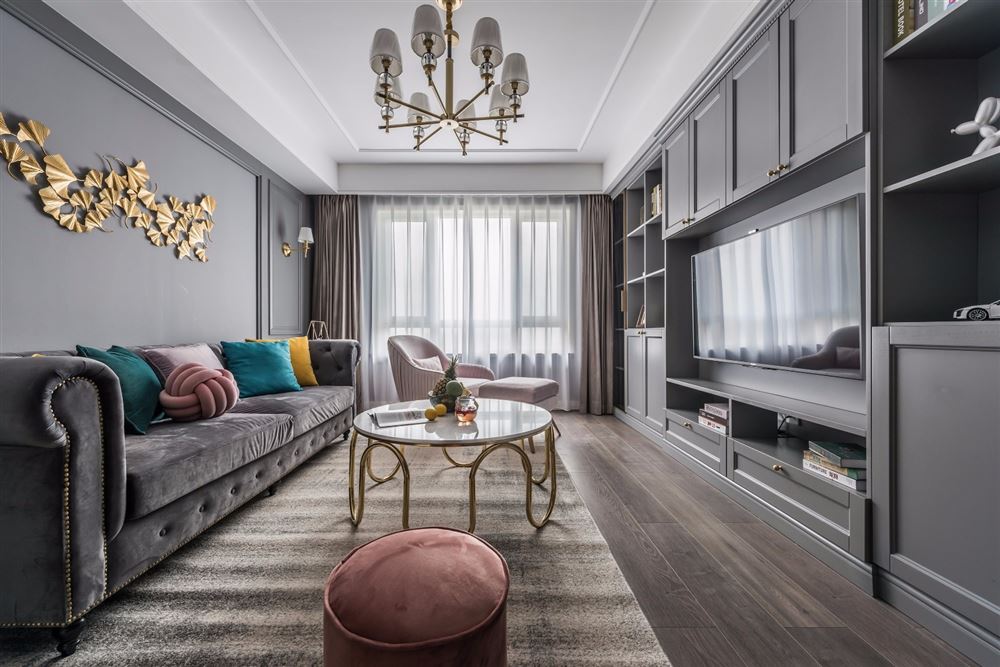 廣州市恒創(chuàng)恒?；▓@輕奢風(fēng)格二居室裝修案例