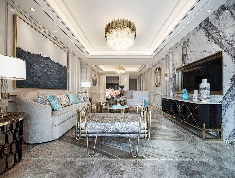 廣州市越秀·大學(xué)城·和樾府美式風(fēng)格四居室裝修案例