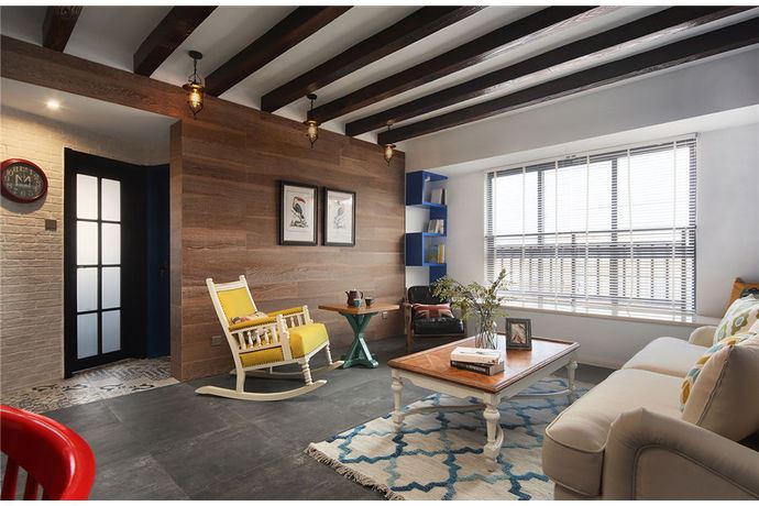 廣州市中航城花園美式風格三居室裝修案例