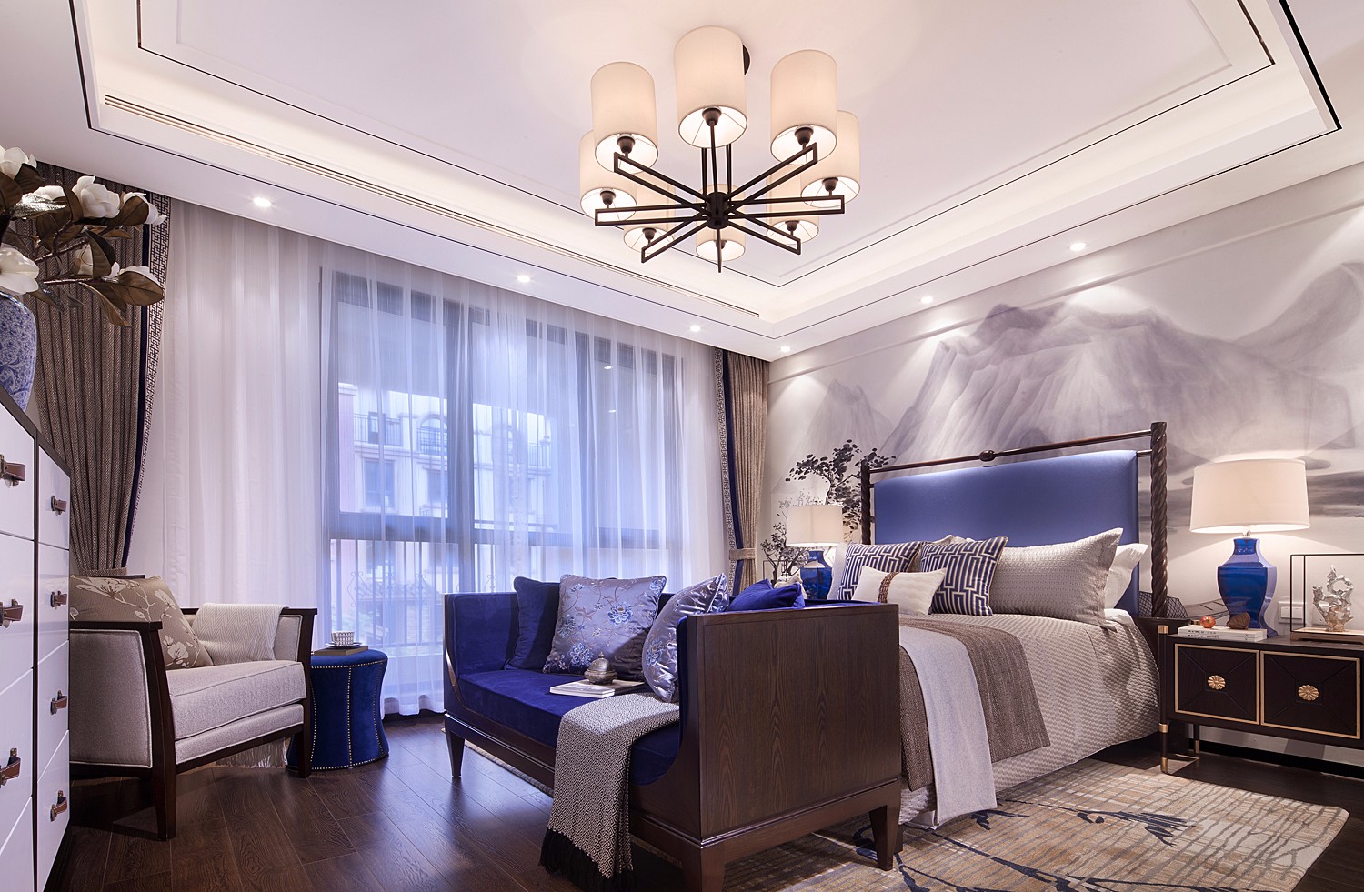 新中式風(fēng)格室內(nèi)設(shè)計(jì)家裝案例-臥室 新中式風(fēng)格室內(nèi)設(shè)計(jì)家裝案例-臥室