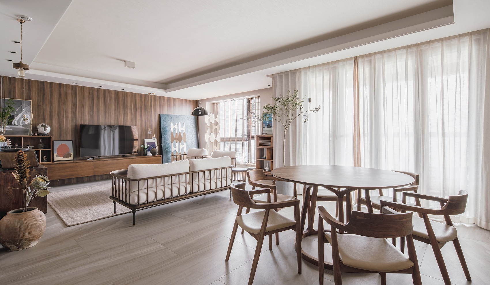 原木簡(jiǎn)約風(fēng)格室內(nèi)家裝案例效果圖-餐廳 原木簡(jiǎn)約風(fēng)格室內(nèi)家裝案例效果圖-餐廳