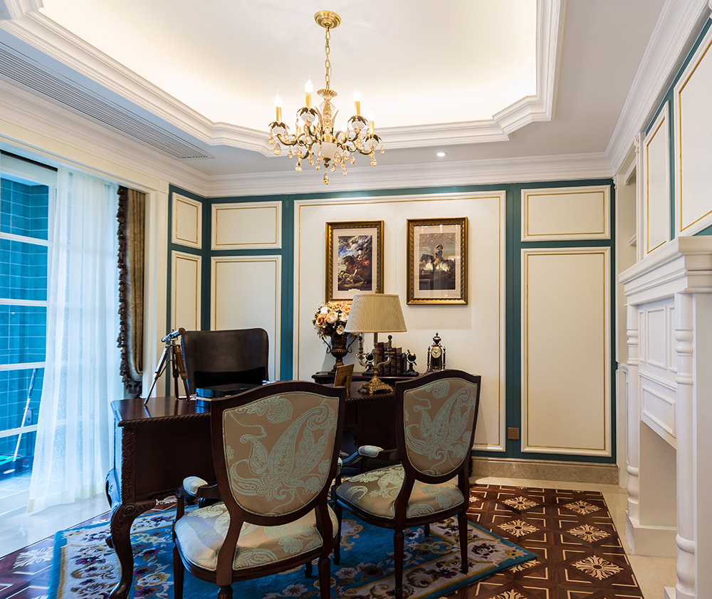 綠地玫瑰城四居220平米歐式風(fēng)格裝修案例-書房 綠地玫瑰城四居220平米歐式風(fēng)格裝修案例-書房