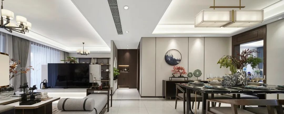 現(xiàn)代新中式風(fēng)格室內(nèi)設(shè)計(jì)家裝案例-客餐廳 現(xiàn)代新中式風(fēng)格室內(nèi)設(shè)計(jì)家裝案例-客餐廳