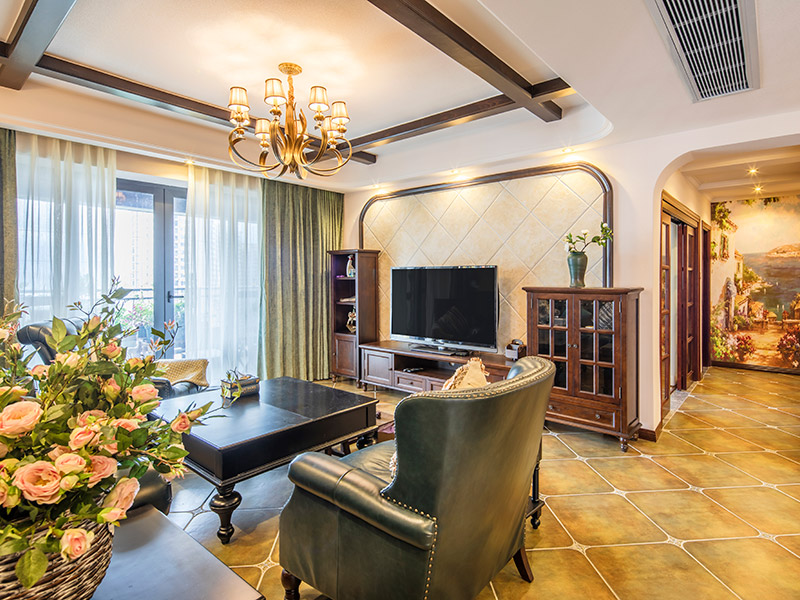 佛山市金地藝境天成美式風格三居室裝修案例