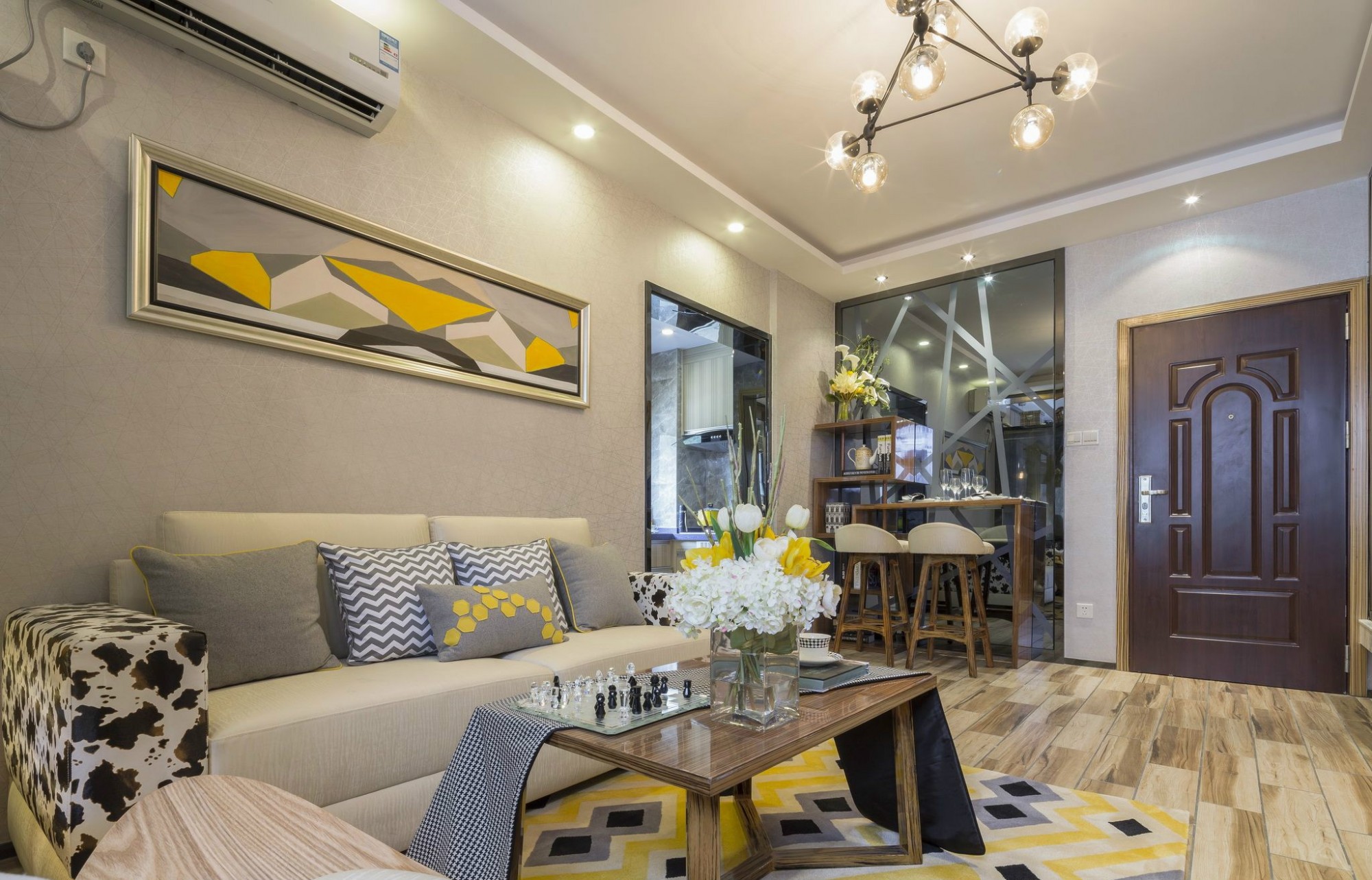 佛山市翡翠西江現(xiàn)代簡(jiǎn)約風(fēng)格二居室裝修案例