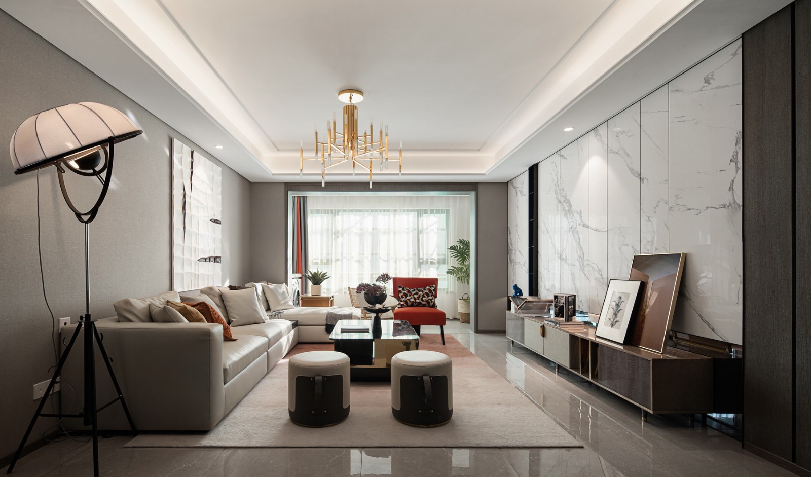 現(xiàn)代輕奢風格室內設計家裝案例-客廳 現(xiàn)代輕奢風格室內設計家裝案例-客廳