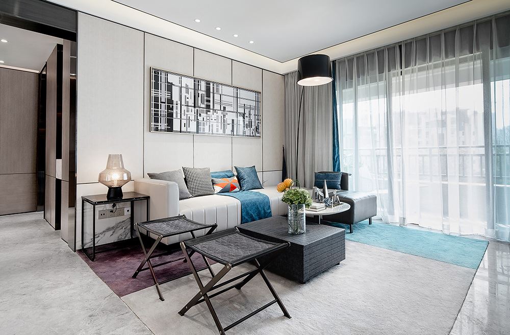 南寧市華潤(rùn)萬(wàn)象城幸福里輕奢風(fēng)格三居室裝修案例