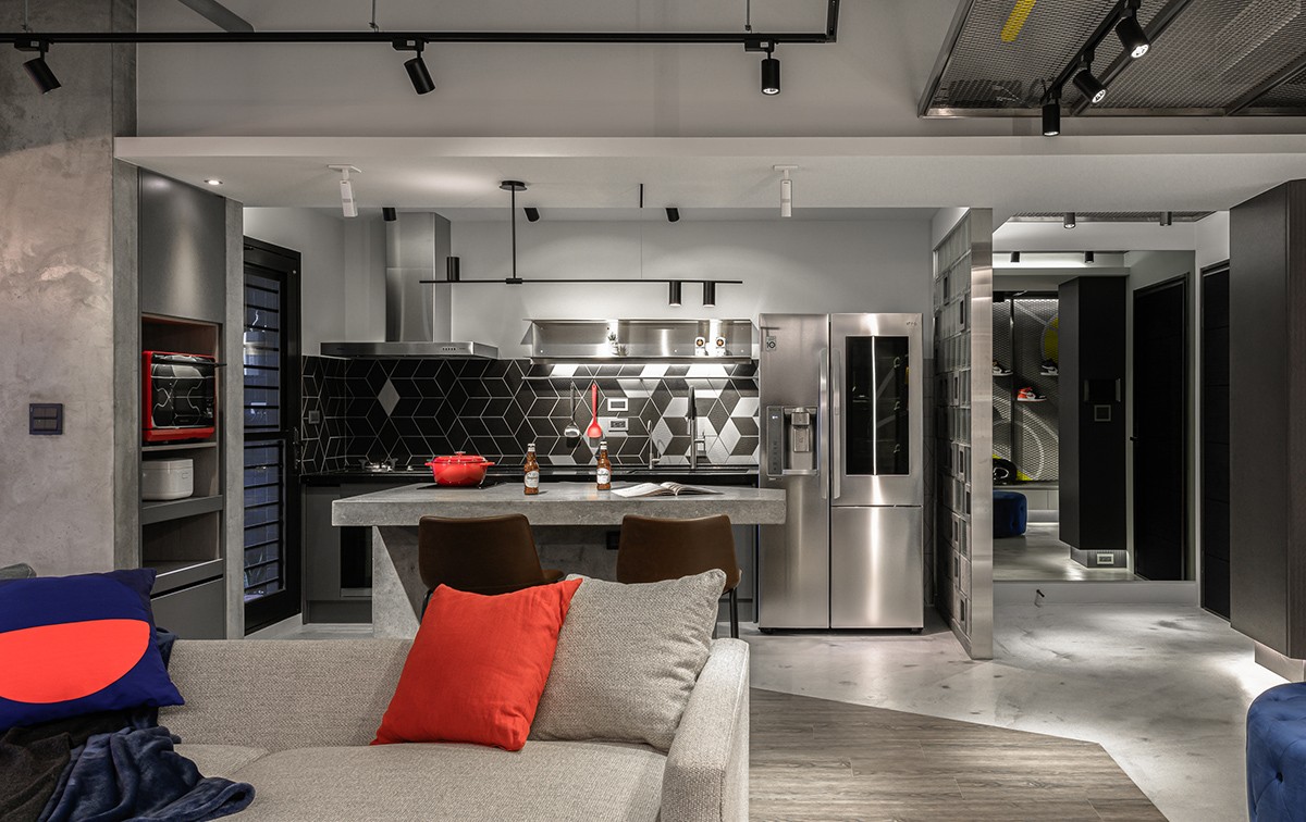 現(xiàn)代工業(yè)風格家裝設計室內(nèi)裝修效果圖-餐廳 現(xiàn)代工業(yè)風格家裝設計室內(nèi)裝修效果圖-餐廳