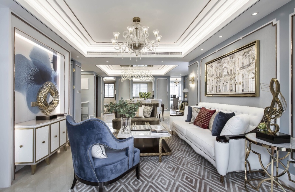 歐式復古風格別墅室內(nèi)設計家裝案例-客廳 歐式復古風格別墅室內(nèi)設計家裝案例-客廳