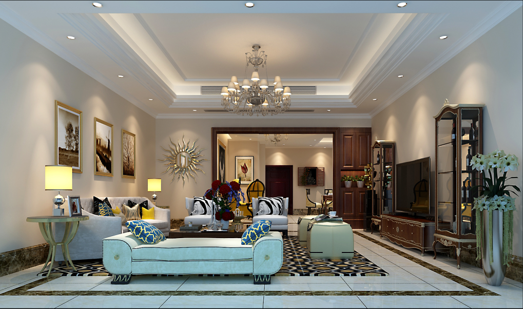 佛山裝修公司美式風(fēng)格室內(nèi)裝修效果圖-客廳 佛山裝修公司美式風(fēng)格室內(nèi)裝修效果圖-客廳