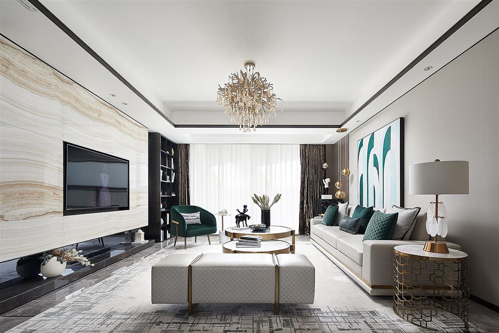 自貢市帥旗·紫晶悅城現(xiàn)代簡約風格四居室裝修案例