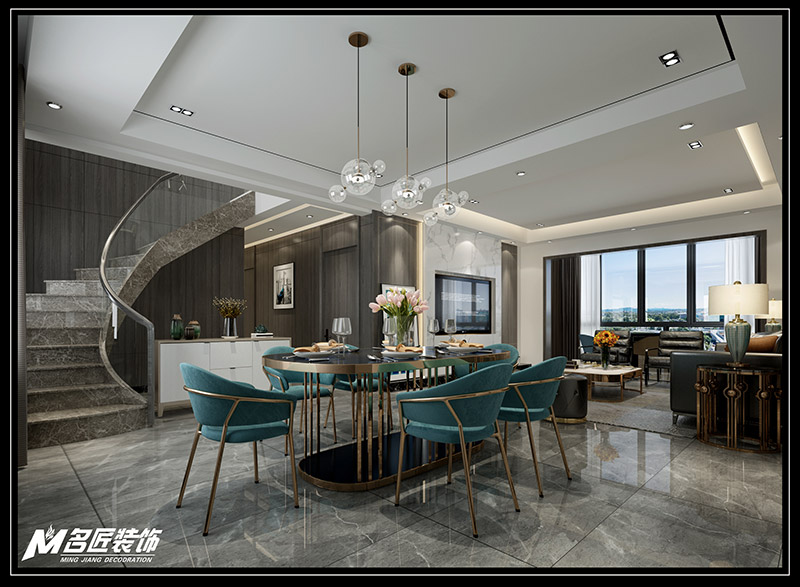萬(wàn)科金域華庭暉景閣復(fù)式210平米北歐風(fēng)格裝修案例-餐廳 萬(wàn)科金域華庭暉景閣復(fù)式210平米北歐風(fēng)格裝修案例-餐廳