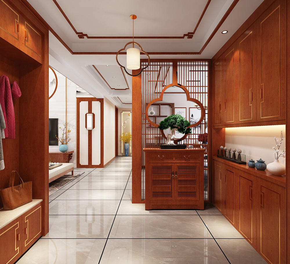 裝修公司新中式風格復式裝修效果圖-玄關 裝修公司新中式風格復式裝修效果圖-玄關