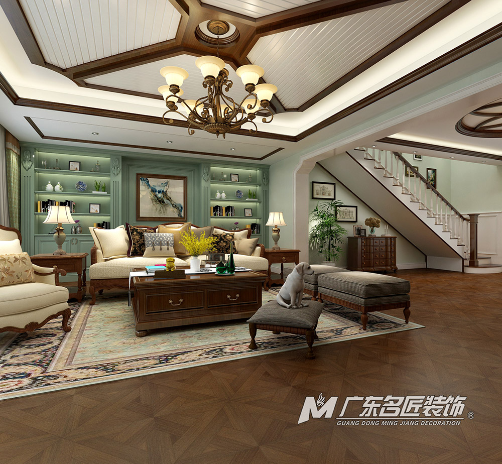 九號(hào)別墅410平米美式鄉(xiāng)村風(fēng)格裝修案例-客廳 九號(hào)別墅410平米美式鄉(xiāng)村風(fēng)格裝修案例-客廳