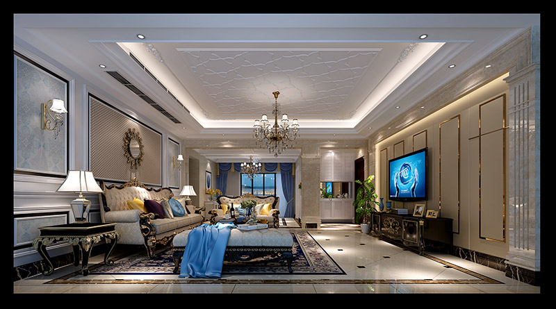 歐式風(fēng)格室內(nèi)裝修設(shè)計(jì)效果圖-東湖洲花園四居160平米-室內(nèi)裝修設(shè)計(jì)客廳 歐式風(fēng)格室內(nèi)裝修設(shè)計(jì)效果圖-東湖洲花園四居160平米-室內(nèi)裝修設(shè)計(jì)客廳