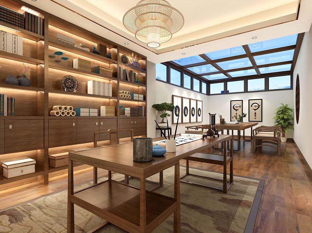 衢州市樂業(yè)景觀新中式風格復式裝修案例