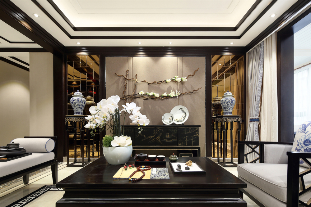 新古典風(fēng)格室內(nèi)家裝案例效果圖-客廳 新古典風(fēng)格室內(nèi)家裝案例效果圖-客廳