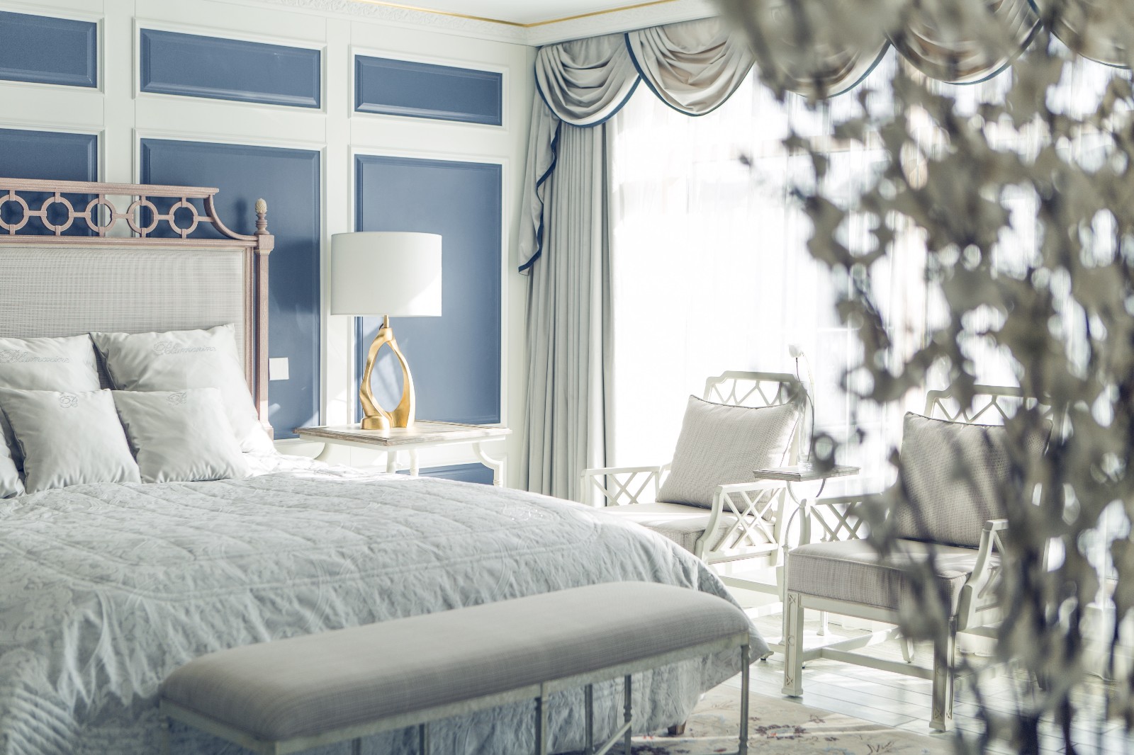 輕奢美式風格家裝設計室內(nèi)裝修效果圖-臥室 輕奢美式風格家裝設計室內(nèi)裝修效果圖-臥室